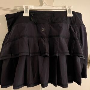 Black Ruffle-Back Lululemon Tennis Skirt